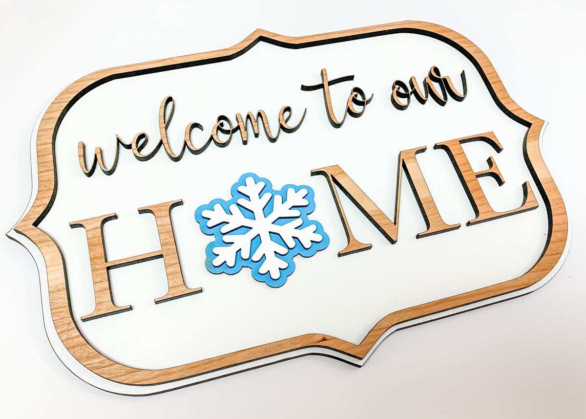 Welcome to Our Home Interchangeable Sign